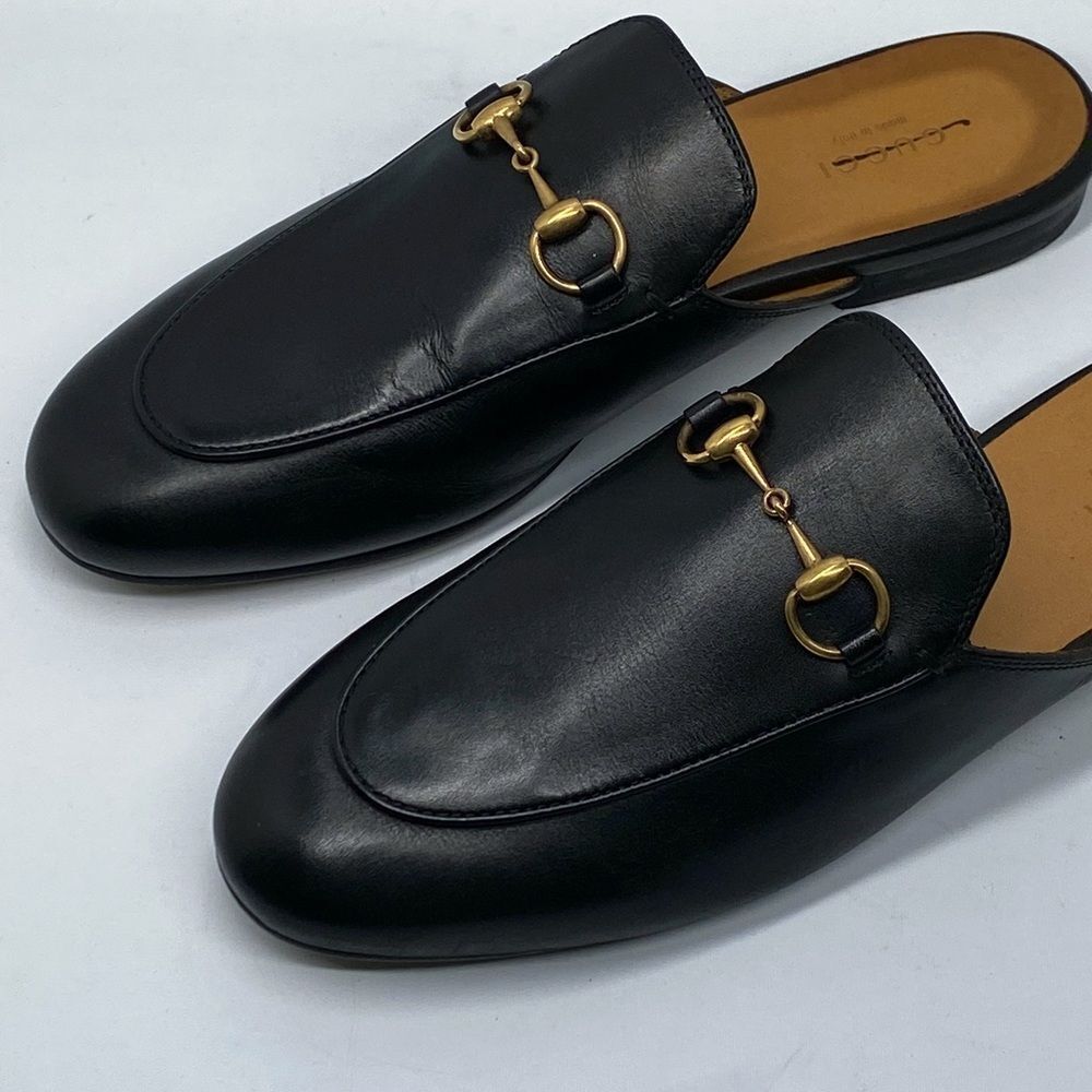 Gucci Princetown Leather Mules size 37.5 - Picture 5 of 14